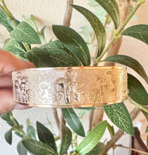 🌟NEW Engraved PATTERN🌟12mm, 15mm, or 20mm RAW GOLD FILLED BRACELET ONLY- Includes 10 letters 1st letter capital FINAL SALE (Read whole listing carefully)