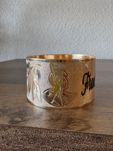 🌟 24mm or 32mm Engraved PATTERN🌟RAW EDGE GOLD FILLED BRACELET ONLY- Includes 10 letters 1st letter capital FINAL SALE (Read whole listing carefully)