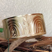 🌟 24mm or 32mm Engraved PATTERN🌟RAW EDGE GOLD FILLED BRACELET ONLY- Includes 10 letters 1st letter capital FINAL SALE (Read whole listing carefully)