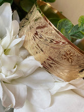 🌟 24mm or 32mm Engraved PATTERN🌟RAW EDGE GOLD FILLED BRACELET ONLY- Includes 10 letters 1st letter capital FINAL SALE (Read whole listing carefully)