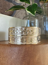 🌟NEW Engraved PATTERN🌟12mm, 15mm, or 20mm RAW GOLD FILLED BRACELET ONLY- Includes 10 letters 1st letter capital FINAL SALE (Read whole listing carefully)