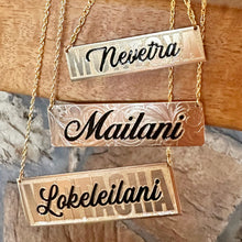 Engraved Gold Filled Name Plate ATTACHED TO CHAIN (10 letters)