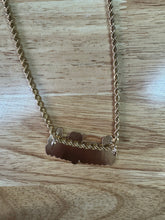 Engraved Name CUTOUT Gold Filled SLIDER (10 letters)