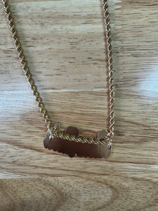 Engraved Name CUTOUT Gold Filled SLIDER (10 letters)