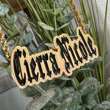 Engraved Name CUTOUT Gold Filled SLIDER (10 letters)