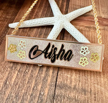 Engraved Gold Filled SLIDER Name Plate (10 letters)