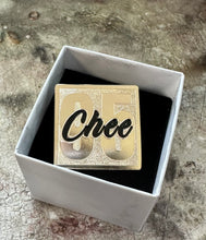 Gold Filled ENGRAVED SQUARE PENDANT/SAND BACKGROUND Hawaiian Font (1 letter or Picture)