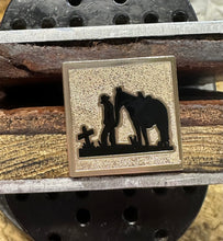 Gold Filled ENGRAVED SQUARE PENDANT/SAND BACKGROUND Hawaiian Font (1 letter or Picture)