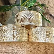 🌟 24mm or 32mm Engraved PATTERN🌟RAW EDGE GOLD FILLED BRACELET ONLY- Includes 10 letters 1st letter capital FINAL SALE (Read whole listing carefully)