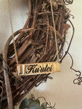 Engraved Gold Filled Name Plate ATTACHED TO CHAIN (10 letters)