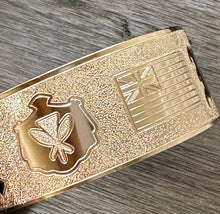 🌟 24mm or 32mm Engraved PATTERN🌟RAW EDGE GOLD FILLED BRACELET ONLY- Includes 10 letters 1st letter capital FINAL SALE (Read whole listing carefully)