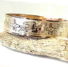 🌟NEW Engraved PATTERN🌟12mm, 15mm, or 20mm RAW GOLD FILLED BRACELET ONLY- Includes 10 letters 1st letter capital FINAL SALE (Read whole listing carefully)