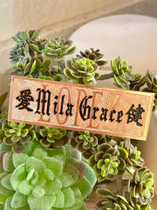 Engraved Gold Filled SLIDER Name Plate (10 letters)