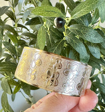 🌟 24mm or 32mm Engraved PATTERN🌟RAW EDGE GOLD FILLED BRACELET ONLY- Includes 10 letters 1st letter capital FINAL SALE (Read whole listing carefully)