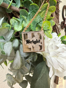 Gold Filled ENGRAVED SQUARE PENDANT/SAND BACKGROUND Hawaiian Font (1 letter or Picture)