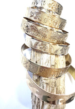 🌟NEW Engraved PATTERN🌟12mm, 15mm, or 20mm RAW GOLD FILLED BRACELET ONLY- Includes 10 letters 1st letter capital FINAL SALE (Read whole listing carefully)
