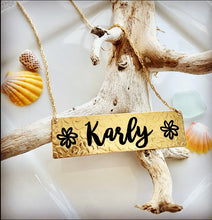20mm Hawaiian Scroll and Flower/ Leapord Print Gold Filled Name Plate (10 letters)