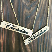 10mm Hawaiian Scroll and Flower Gold Filled Name Plate (10 letters)