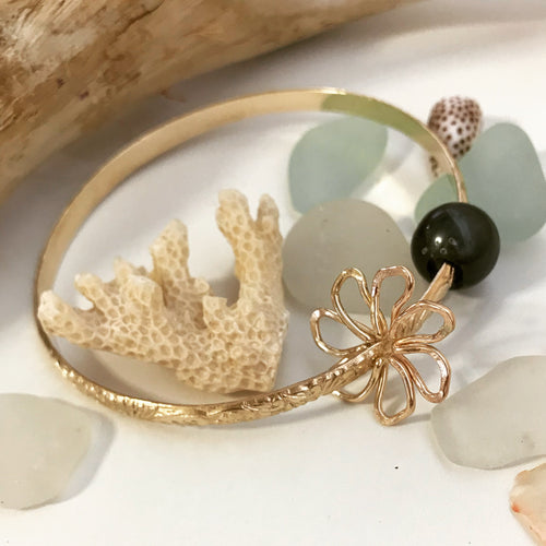 4mm Tahitian or Edison Pearl Gold Filled Bracelet