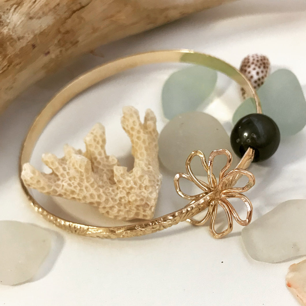 4mm Tahitian or Edison Pearl Gold Filled Bracelet