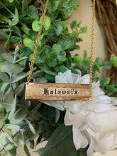 Engraved Gold Filled Name Plate ATTACHED TO CHAIN (10 letters)