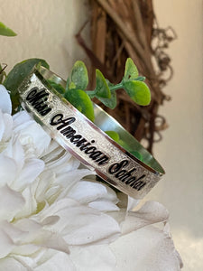 🌟NEW Engraved STERLING SILVER PATTERN🌟12 or 15mm STERLING SILVER BRACELET ONLY- Includes 10 letters 1st letter capital FINAL SALE (Read whole listing carefully)