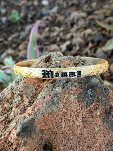 6mm Hawaiian Font Bracelet (10 letters only 1st Letter Capital)