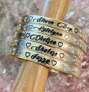 🌟BEST SELLER🌟 8mm Gold Filled Bracelet- Includes 10 letters 1st letter capital LIGHT WEIGHT