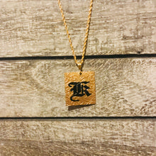 24mm Gold Filled INITAL PENDANT Hawaiian Font (1 letter)