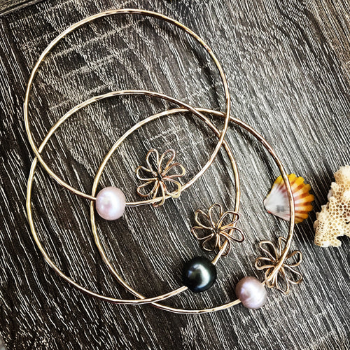 12 Gauge Tahitian or Edison Pearl Bangle