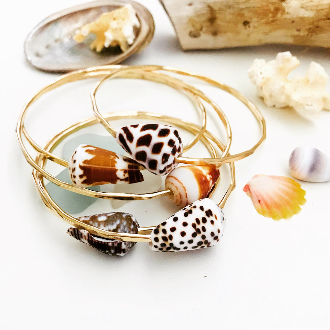 **Holiday Sale** 12 Gauge Gold Filled Shell Bangle (NO STAMPING, NO CHARM)