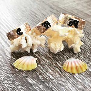 8mm Hawaiian Font ONE LETTER Inital Ring